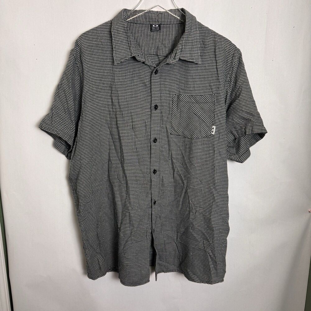 Vintage 00s Oakley Plaid Short Sleeve Button Down Shirt XXL
